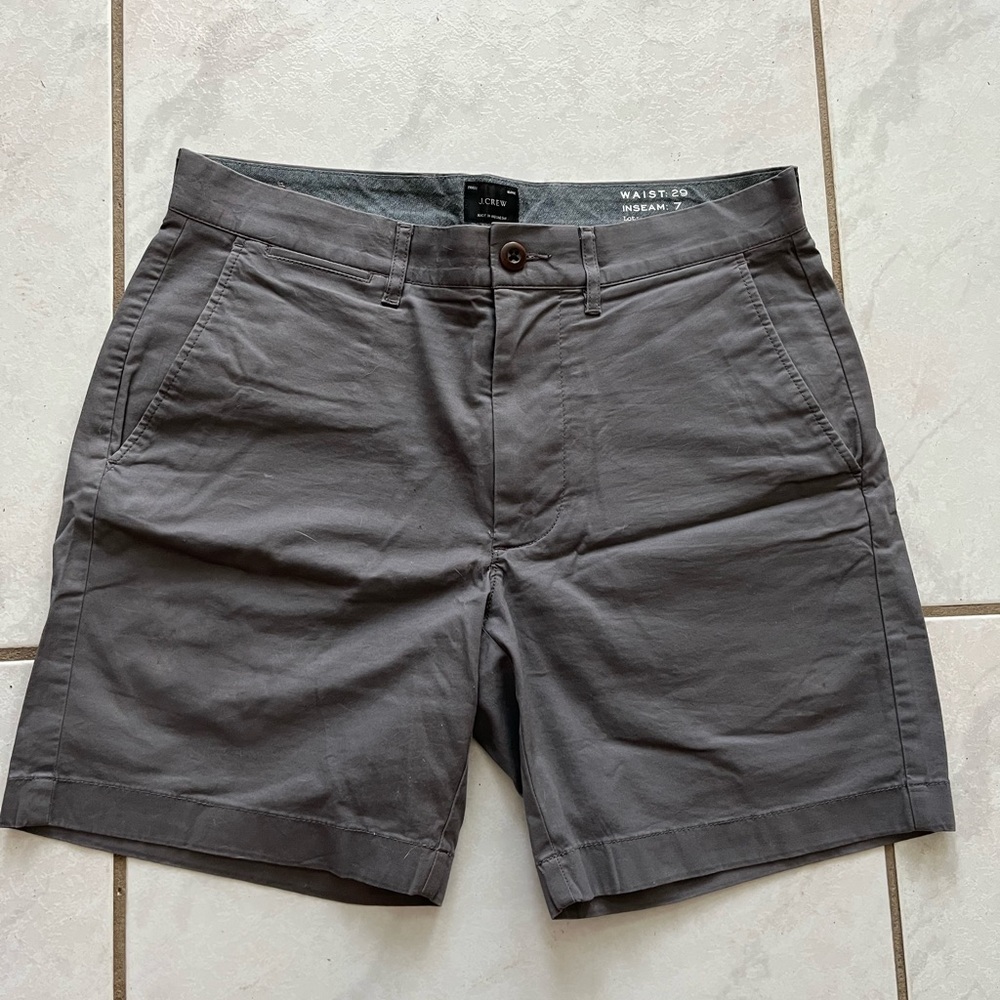J. Crew Gray Flat Front Men Shorts